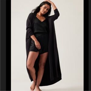 Athleta Black Modal Floor-length Robe. NWOT. XXS/XS